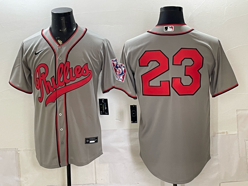Men 2026 Philadelphia Phillies #23 grey Game Nike MLB Jersey 08040
